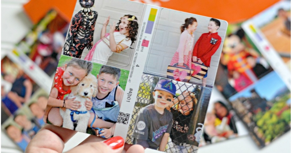 holding Shutterfly photo magnets 4-pack