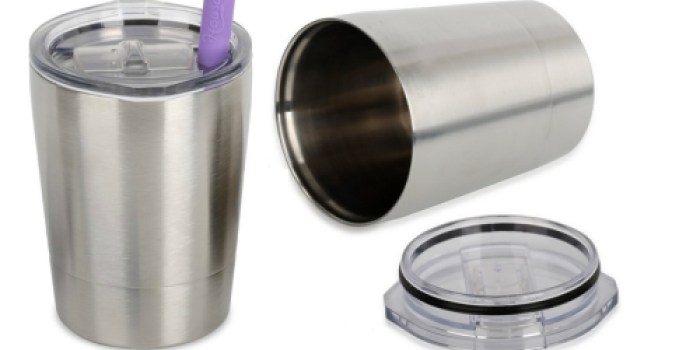 Amazon: Stainless Steel Sippy Cups 2-Pack Just $12.79 (Comes w/ Lids & Straws)