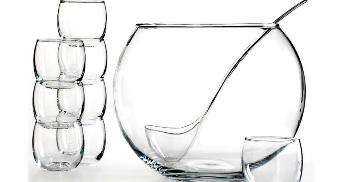 Glass Punch Bowl 10Piece Set Only 11.75 (Regularly 43)