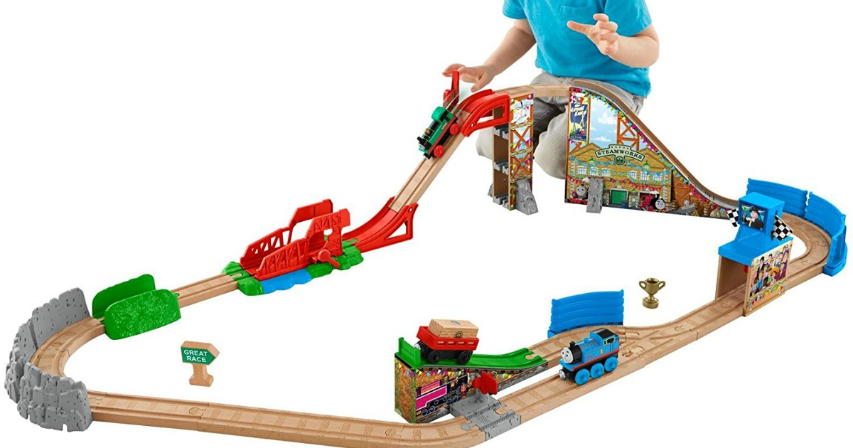 amazon wooden train set