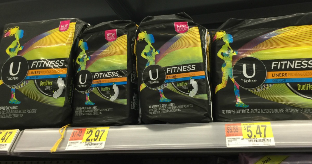 Walmart U by Kotex Fitness Liners Only 97¢ After Cash Back + More