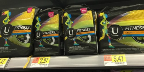 Walmart: U by Kotex Fitness Liners Only 97¢ After Cash Back + More