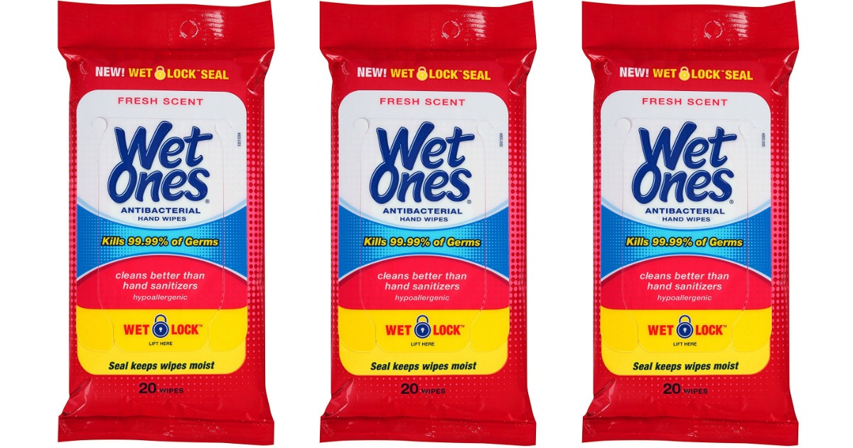 Amazon TEN Wet Ones Antibacterial Hand Wipes 20Count Packages Only