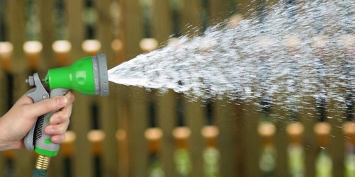 Amazon: 50ft Flat Garden Hose w/ 7-Function Spray Nozzle Just $16.78