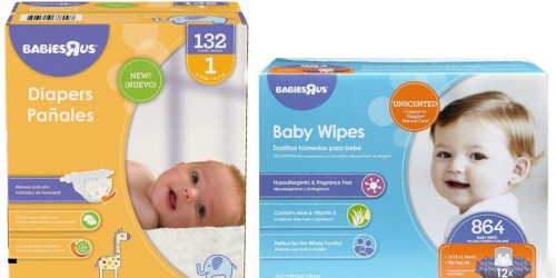 BabiesRUs Brand Super Pack Diapers & Wipes Just $11.99 Each (as Low as 9¢ Per Diaper)