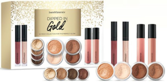 bareMinerals 12-Piece Dipped in Gold Gift Set Just $49 (Over $200 Value)