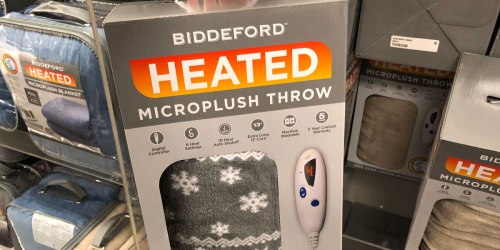 Kohl’s: Biddeford Heated Plush Electric Throw Only $19.11 (Regularly $75)