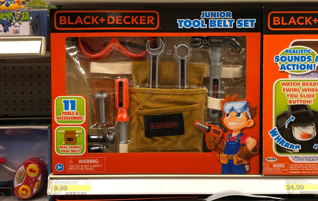  Black + Decker Jr Tool Belt Set with 11 Tools and