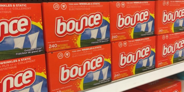 Amazon: Large Bounce Dryer Sheets 240-Count Box $5.99 Shipped + Save on Tide Detergent