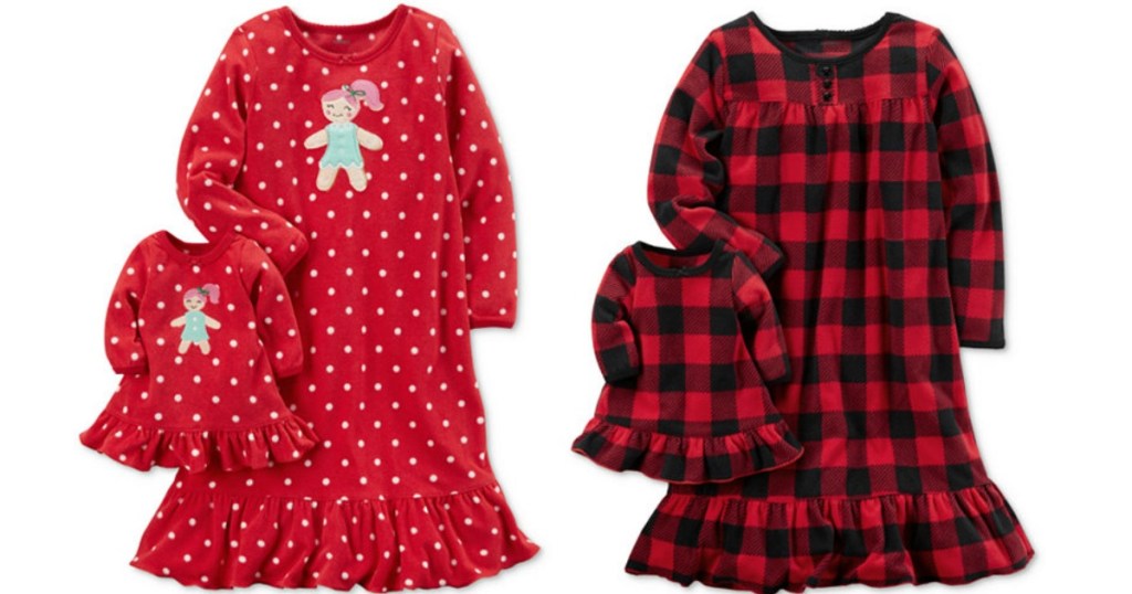 Kohl's Cardholders Carter's Matching Toddler & Doll Nightgown Sets 9.