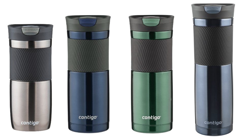 Contigo Set of 2 SnapSeal Stainless Steel Thermal Mugs on QVC 