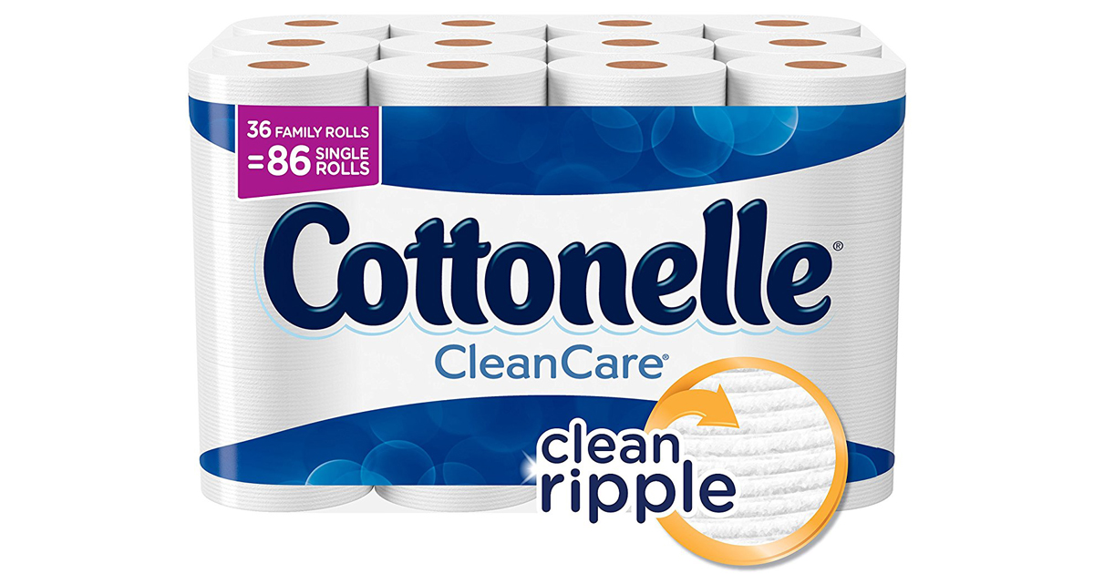 Amazon Cottonelle CleanCare Toilet Paper 36FAMILY Size Rolls ONLY 12.73