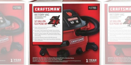 Ace Hardware: Craftsman 12 Gallon Wet/Dry Vac Only $39.99 (Black Friday Price)