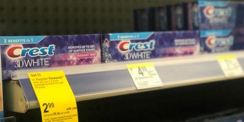 High Value $2/1 Crest Toothpaste Insert Coupon = FREE at Walgreens & 49¢ at Target