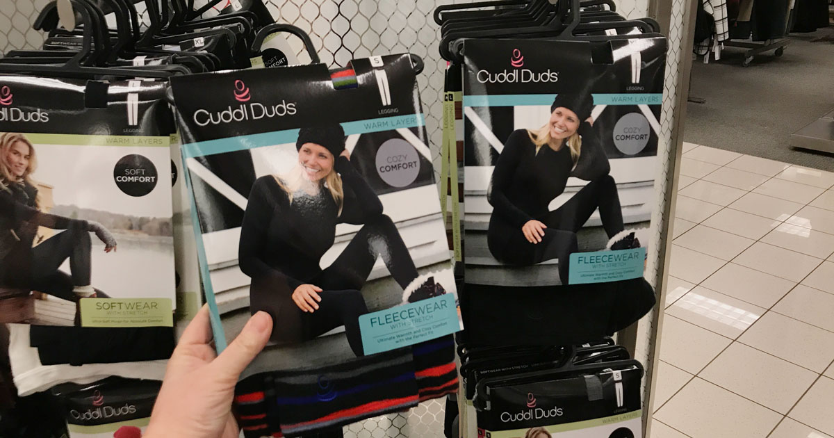 Kohl's activewear you can get a deal on – Cuddle Duds on a display rack