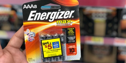FREE $5 Walmart eGift Card w/ $15 Energizer Battery Purchase