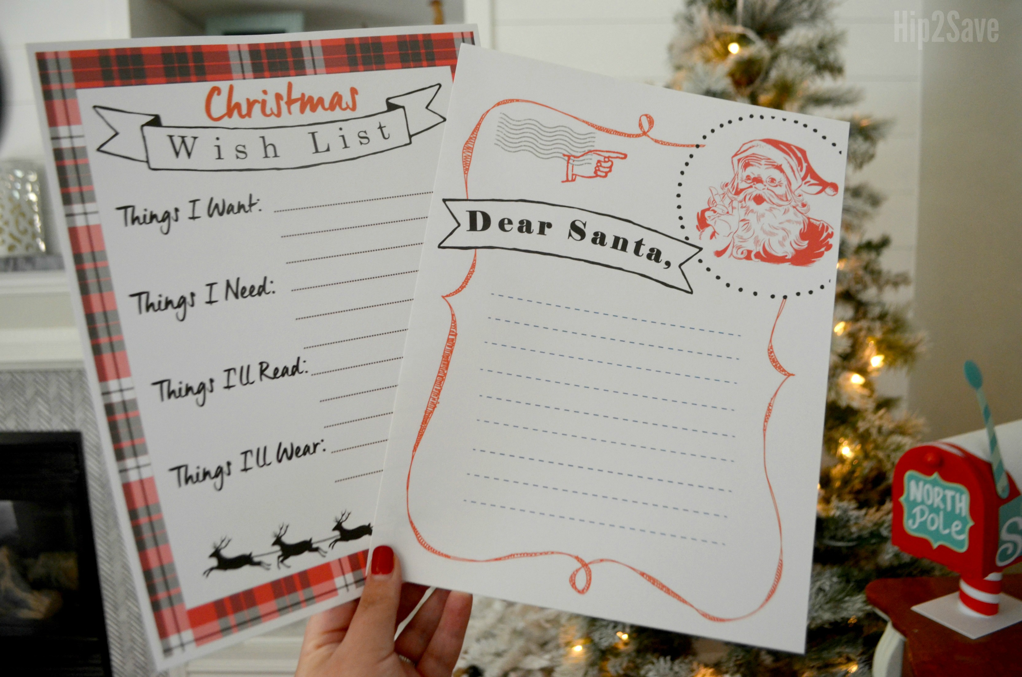 Wish Hip2Save FREE List to Santa Printable \u0026 Letter Christmas -