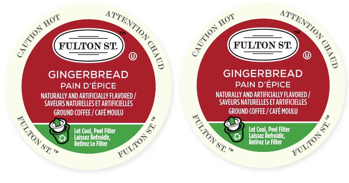 Fulton St. Gingerbread 18-Count RealCup Coffee Pods ONLY 