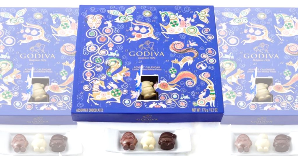 Godiva Chocolatier Holiday 2024 Red Advent Calendar Esther Robbie