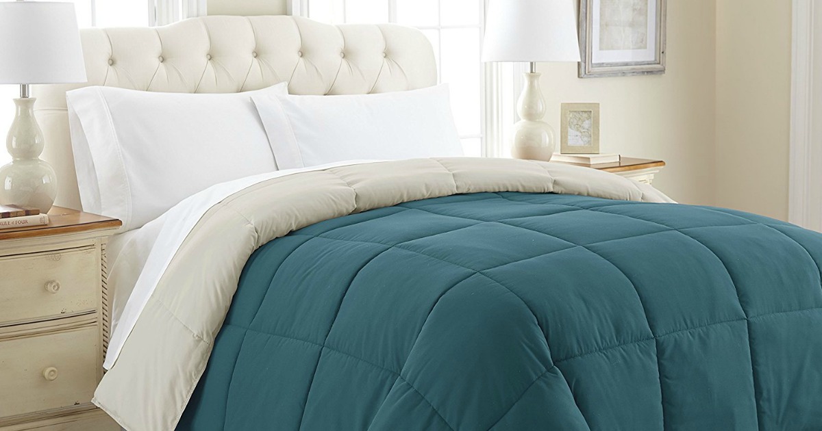 Amazon Goose Down Alternative Reversible Comforters as Low as 14.75
