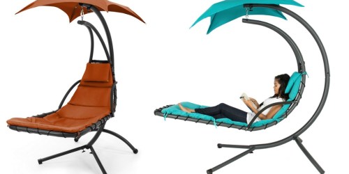 Hanging Chaise Lounger with Canopy Just $129.99 Shipped (Regularly $400)