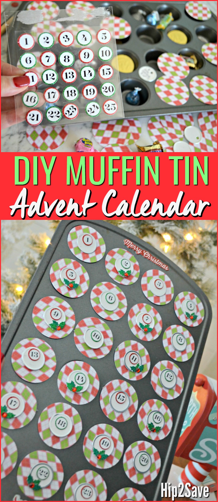 DIY Muffin Tin Christmas Advent Calendar Hip2Save