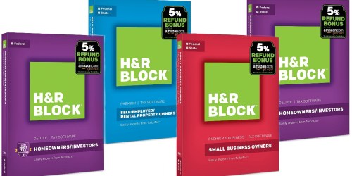 Amazon: H&R Block Tax Software Deluxe Only $13.99 (Regularly $35) + Refund Bonus Offer