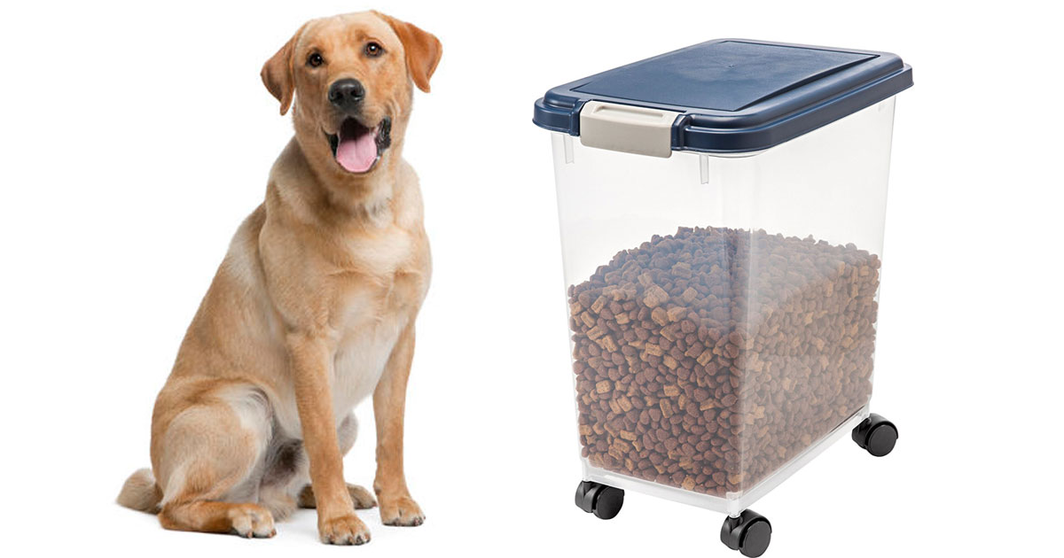 Amazon Airtight Pet Food Storage Container w/ Wheels 10.94 (Lots of