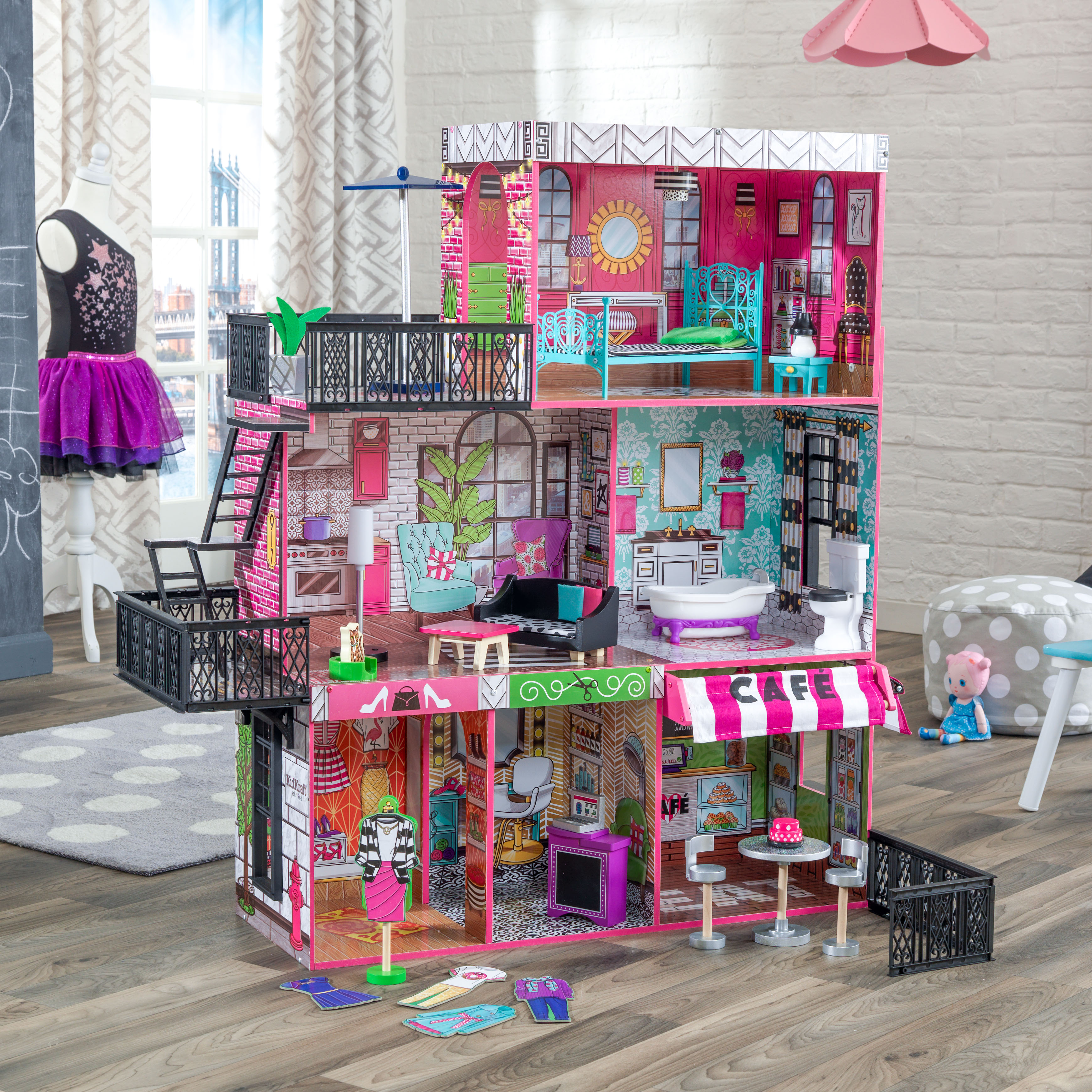 KidKraft Brooklyn S Loft Doll House Just 79 Shipped Regularly 160   Kidkraft Brooklyns Loft Doll House Amazon Walmart 2 