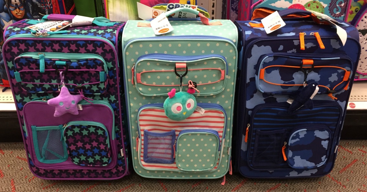 kids luggage in store