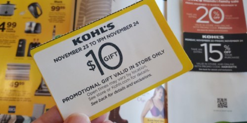 $10 Off ANY Kohl’s In-Store Purchase Coupon (Check Mailbox)