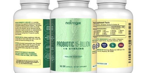 Amazon: Natrogix Probiotic 15 Strains Supplement 60 Day Supply Just $12.23