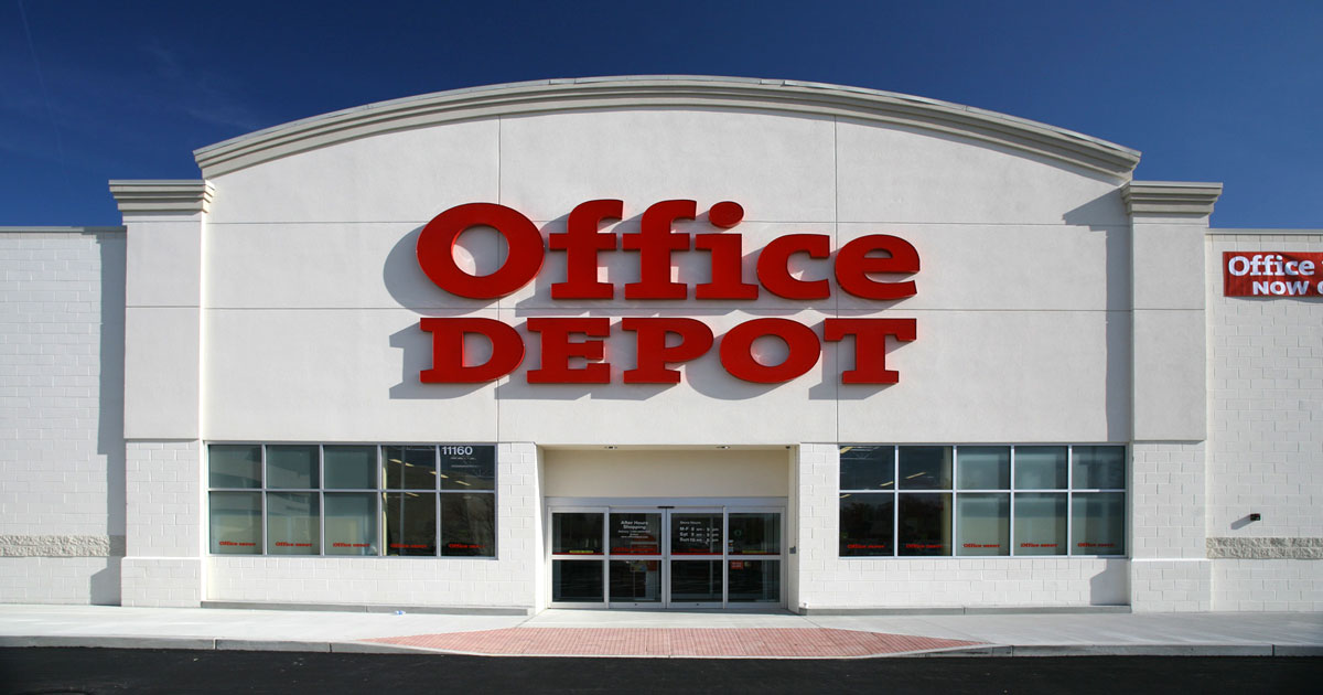exterior of Office Depot store