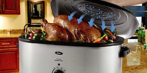 Oster 22-Quart Roaster Oven w/ Self-Basting Lid ONLY $32.89 Shipped – Fantastic Reviews