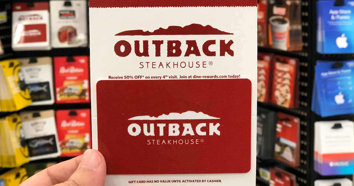 Bloomin Brands 25 Egift Card Just 22 50 At Walmart Outback Steakhouse Bonefish Grill More