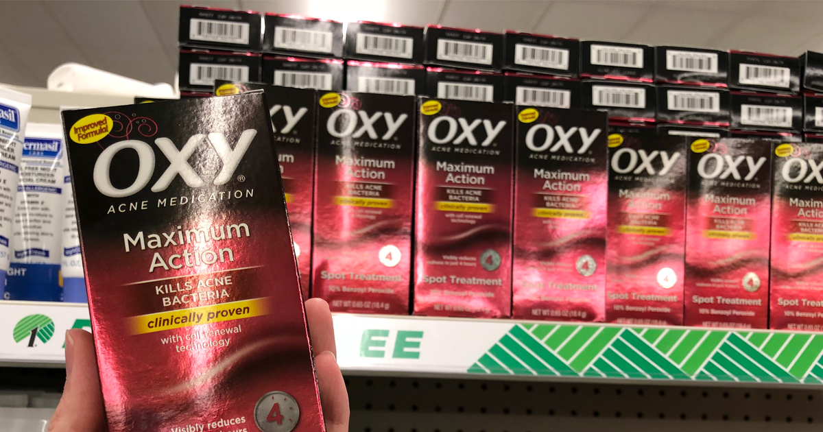 oxy acne medication maximum action spot treatment