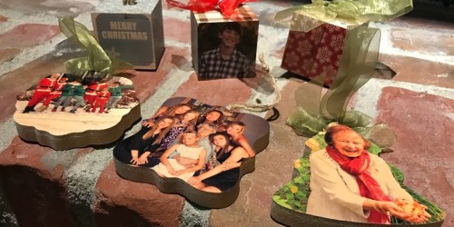 THREE Personalized Wood Photo Ornaments ONLY $30 Shipped (Just $10 Each)