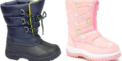 Zulily: Kids’ Snow Boots as Low as $12.99 + Rare FREE Shipping with $35 Order