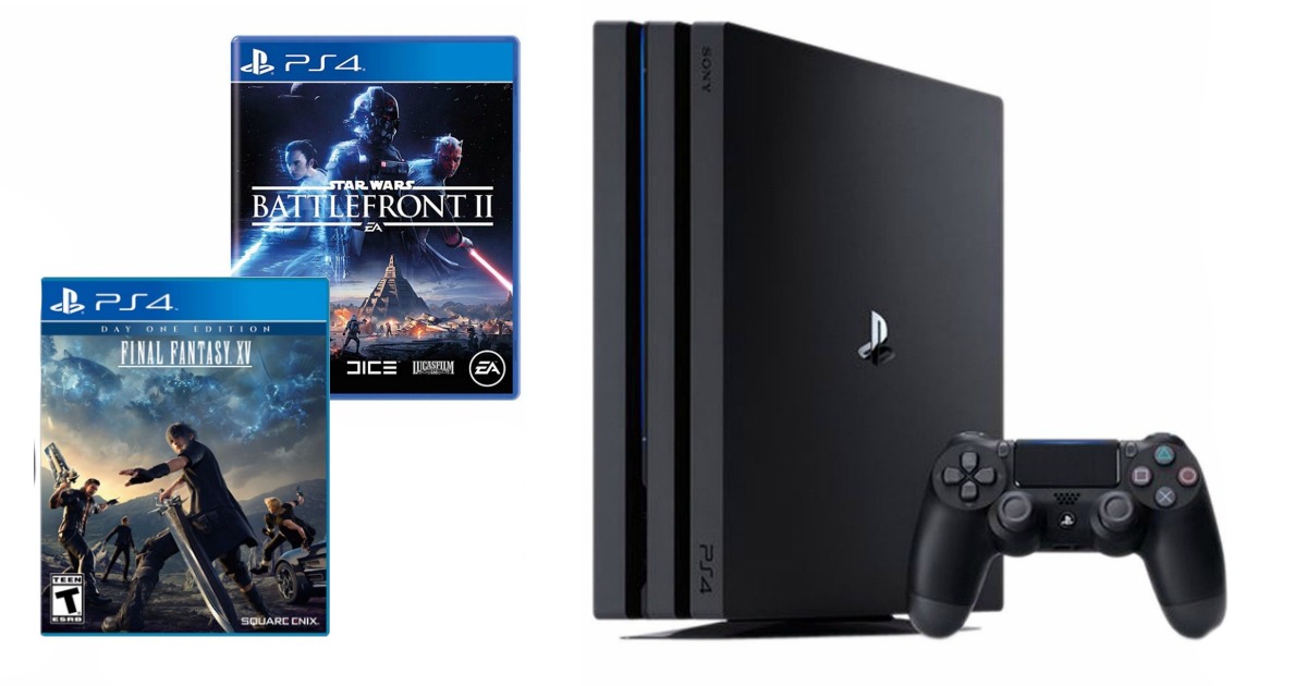 Playstation 4 Pro Console + Star Wars Battlefront & Final Fantasy Games ...