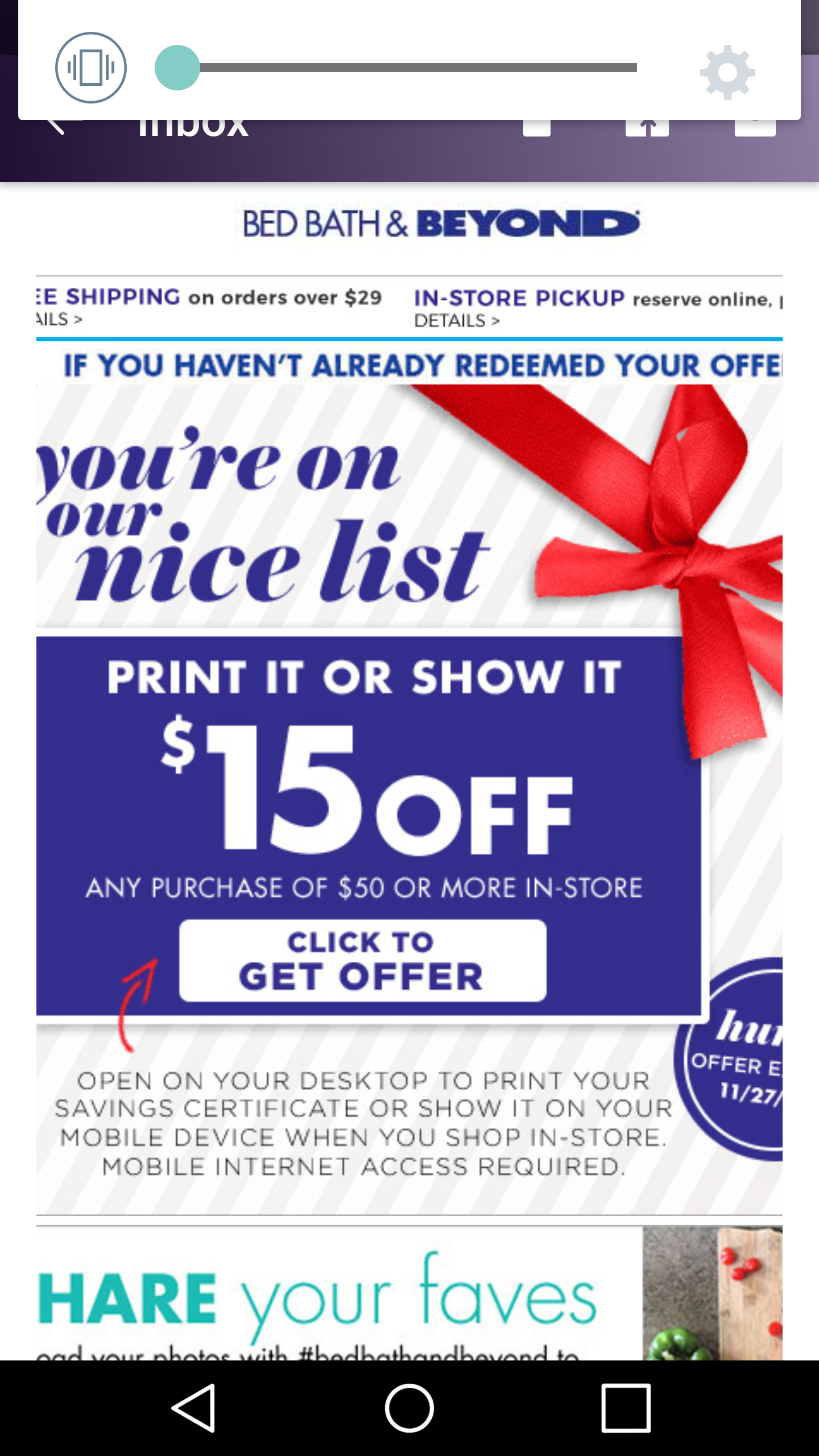 bed bath and beyond online coupon code