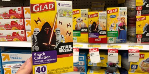New $1/1 Glad Food Protection Coupon = Star Wars Zipper Storage Bags Just $1.51 at Target