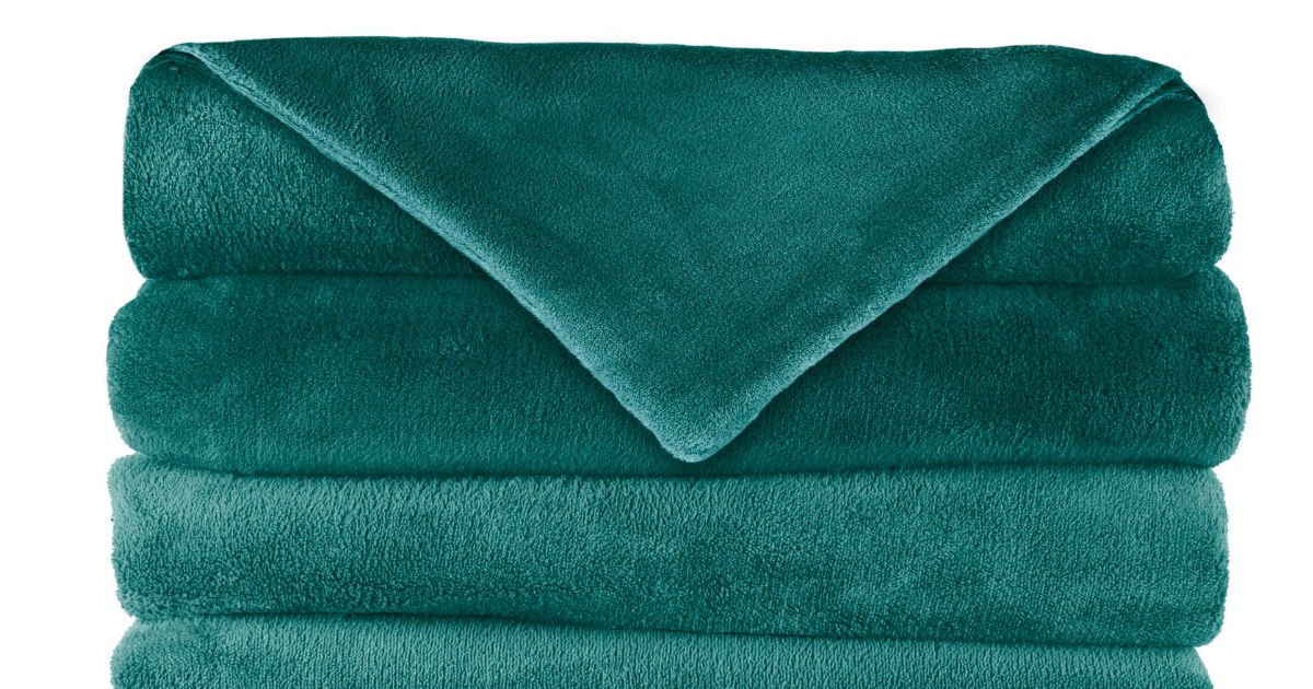 Sunbeam Electric Heated Fleece Throw Just 19