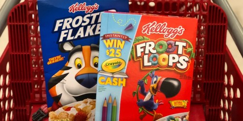 Target: Kellogg’s Frosted Flakes or Fruit Loops Cereal Just $1.45 Each