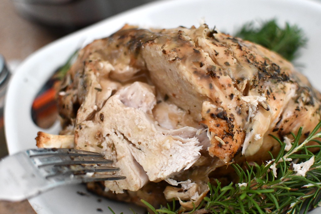 tender turkey breast with gravy drippings 