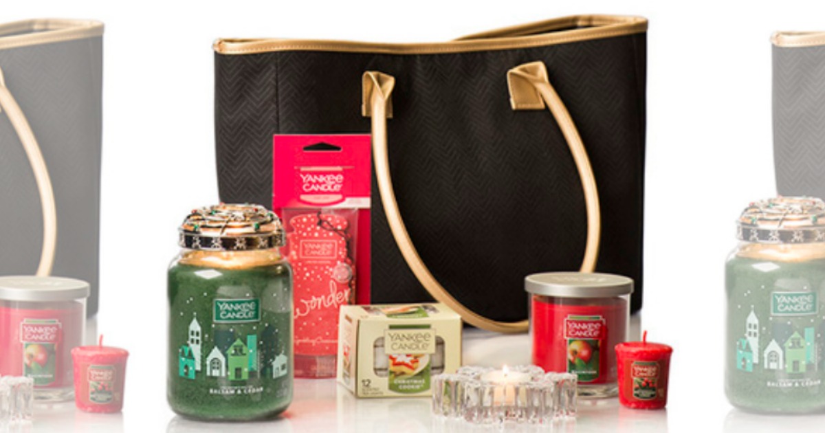 $156 Worth Of Yankee Candle Products ONLY $55.98 (Includes Tote, Three ...