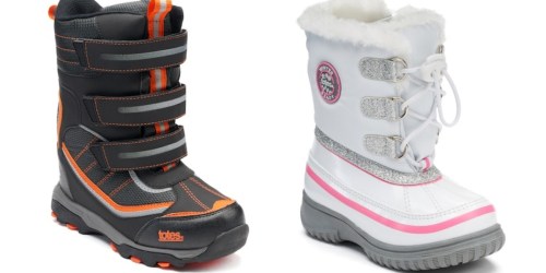 Kohl’s: Totes Kid’s Winter Boots ONLY $17.99 Each Shipped