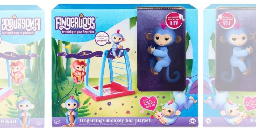 WowWee Fingerlings Baby Monkey AND Monkey Bar Playset ONLY $24.99 (Regularly $40)