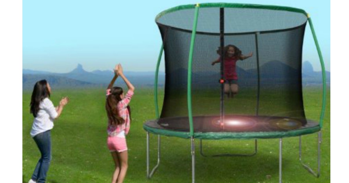 10Foot Trampoline w/ Enclosure & Flash Litezone Only 58 Shipped