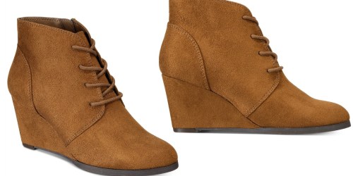 Macy’s: American Rag Lace-Up Wedge Booties Only $14.88 (Regularly $59.50) + More