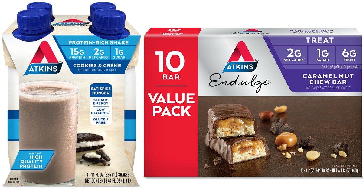 Amazon BIG Savings on Atkins Shakes & Bars